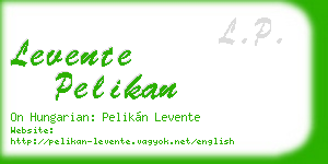 levente pelikan business card