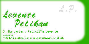 levente pelikan business card